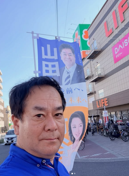 【ライフ巽店前でご挨拶！】